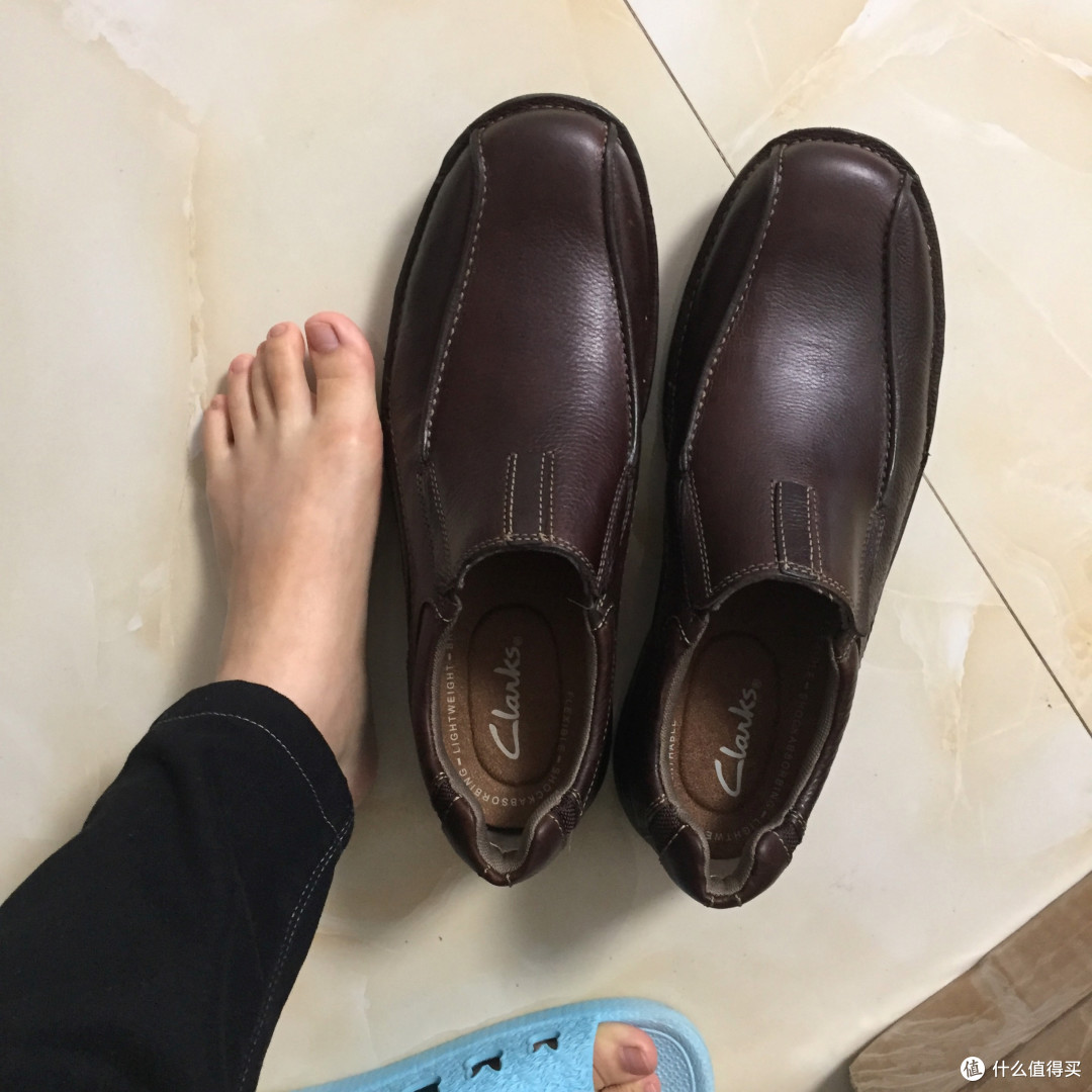 46码大脚怪海淘小白转运首单—clarks 其乐 sherwin time slip-on