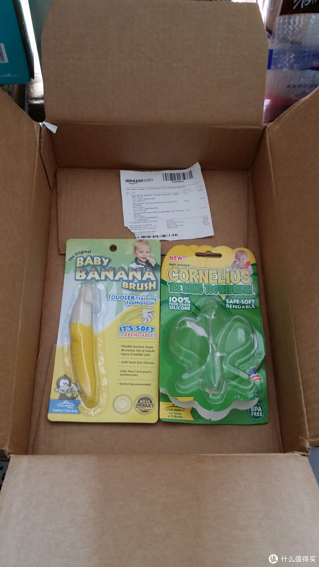 美亚入手：Baby Banana 玉米牙胶+训练牙刷 开箱