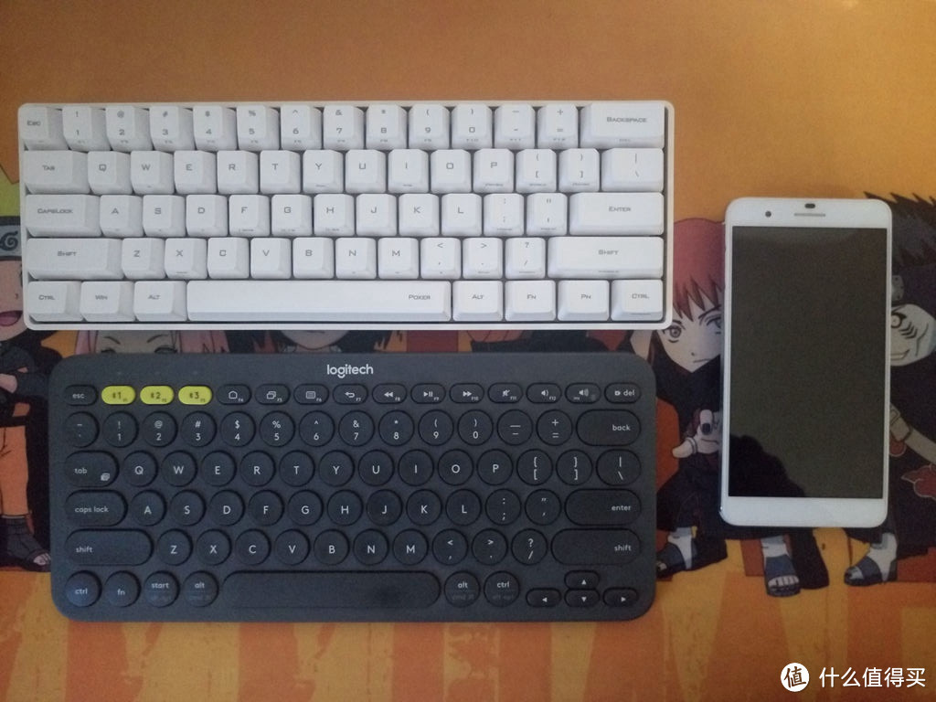 #原创新人#ikbc poker 升级版白红与Logitech 罗技 K380 键盘 对比简评