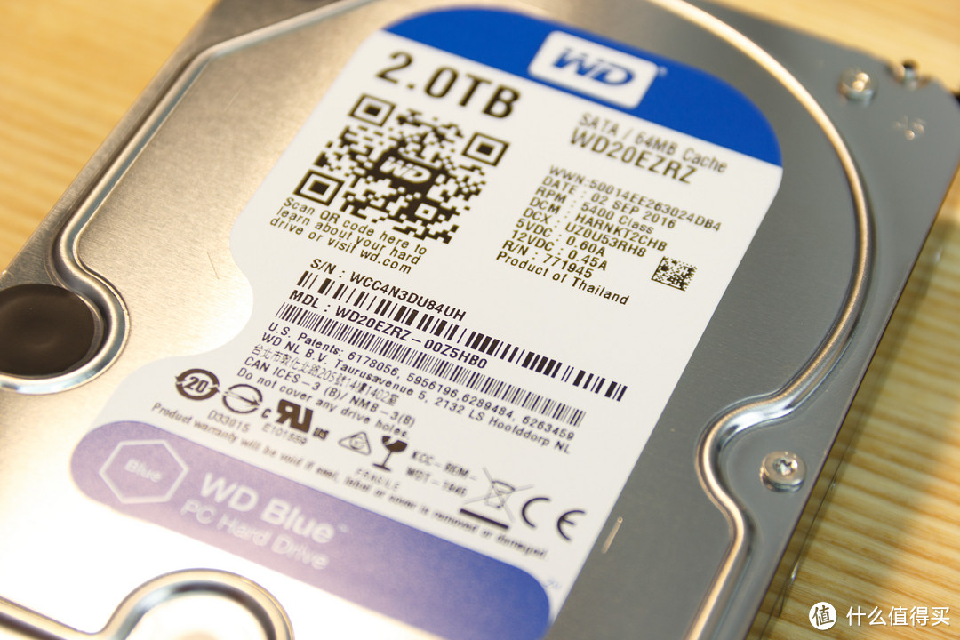 Western Digital 西部数据 3.5寸 2.0TB 蓝盘 台式机硬盘 晒单