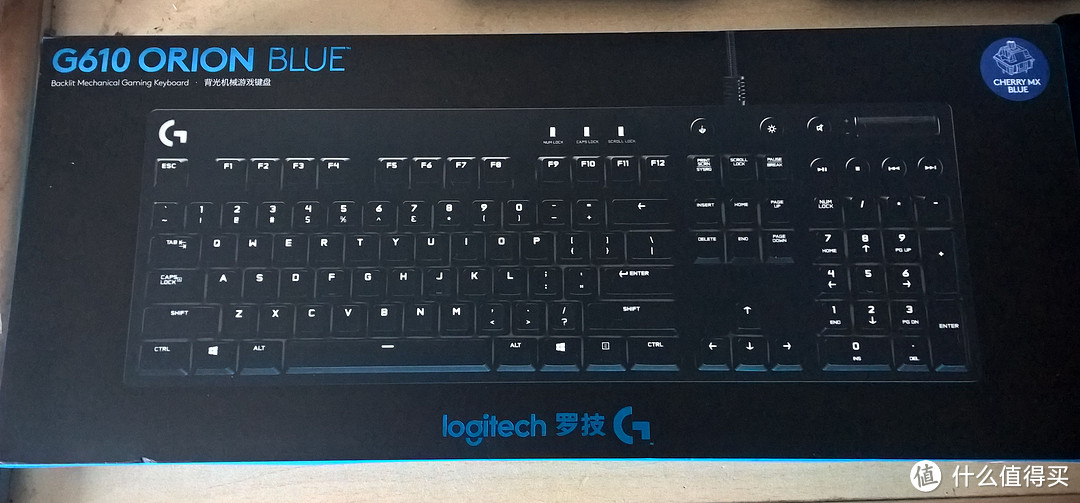 回归原厂：Logitech 罗技 G610 Orion Blue 青轴机械键盘 开箱及评测