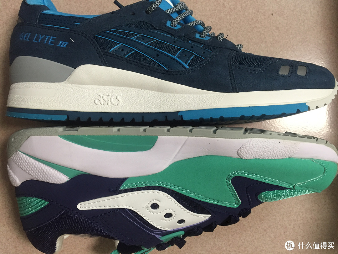 2016年双11晒单——asics 亚瑟士 Lyte Ⅲ 复古跑鞋 &SAUCONY 圣康尼 GRID 9000 跑鞋