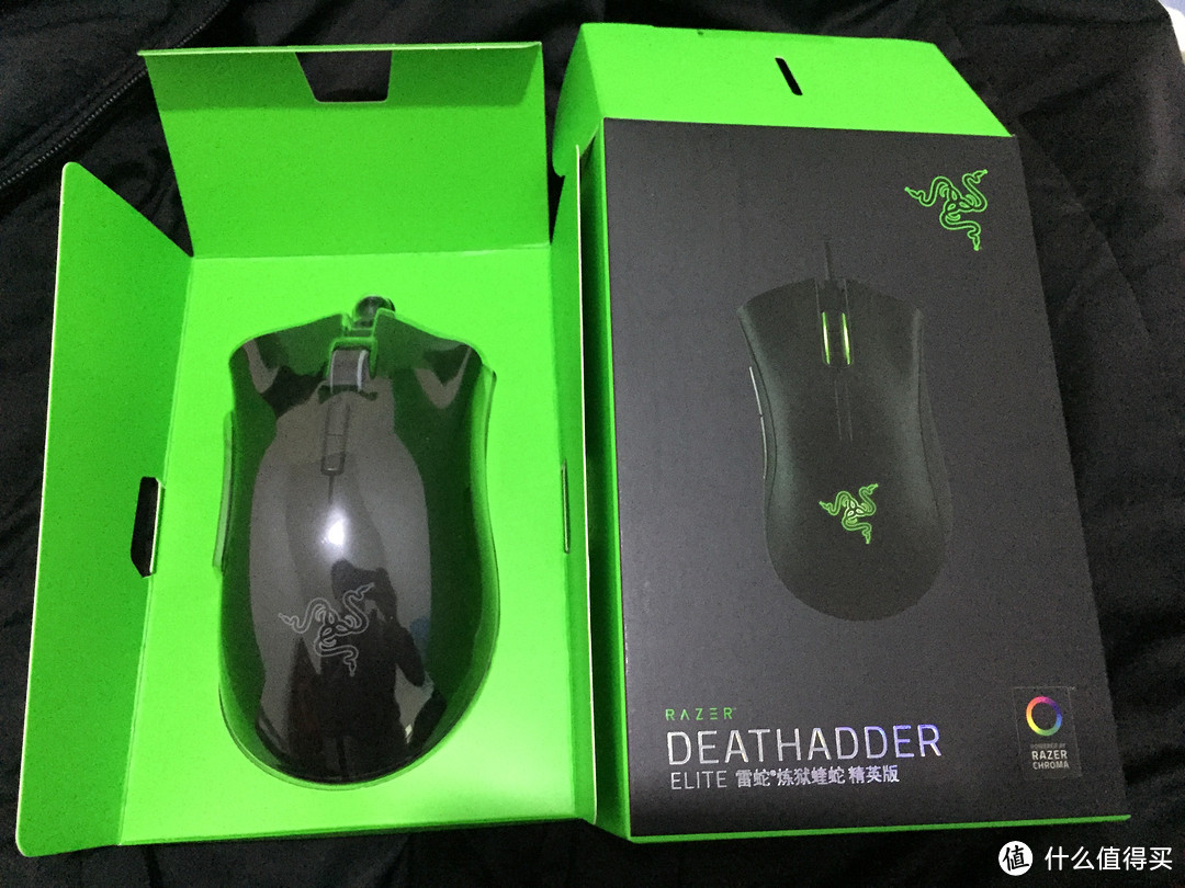 #原创新人#本站首晒#经典，继续延续——RAZER DeathAdder Elite 雷蛇炼狱蝰蛇精英版开箱简评