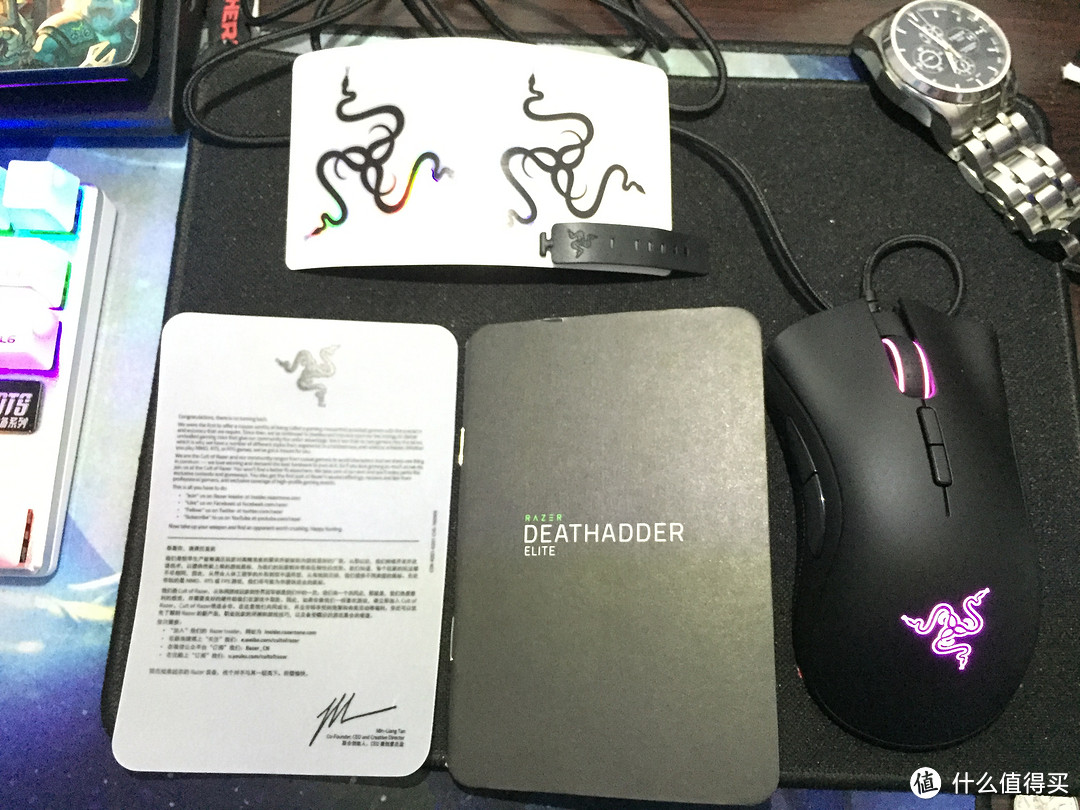 #原创新人#本站首晒#经典，继续延续——RAZER DeathAdder Elite 雷蛇炼狱蝰蛇精英版开箱简评