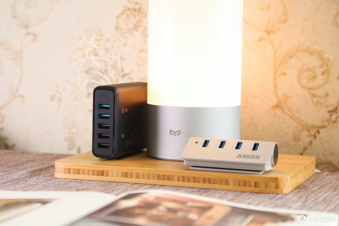 #本站首晒#五个设备,一次满足-Anker QC3.0 63W 多口充电器