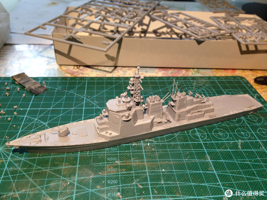 看完柯南后的冲动：长谷川1/700雾岛号驱逐舰模型