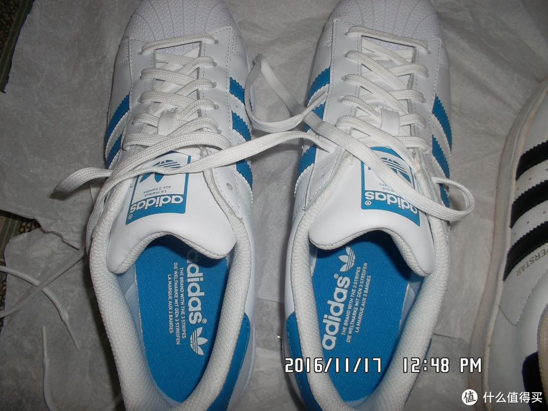 adidas 阿迪达斯 Superstar 蓝色款 板鞋 简单开箱