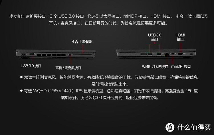 侧面官网介绍 3个USB插口，我觉得有点少了