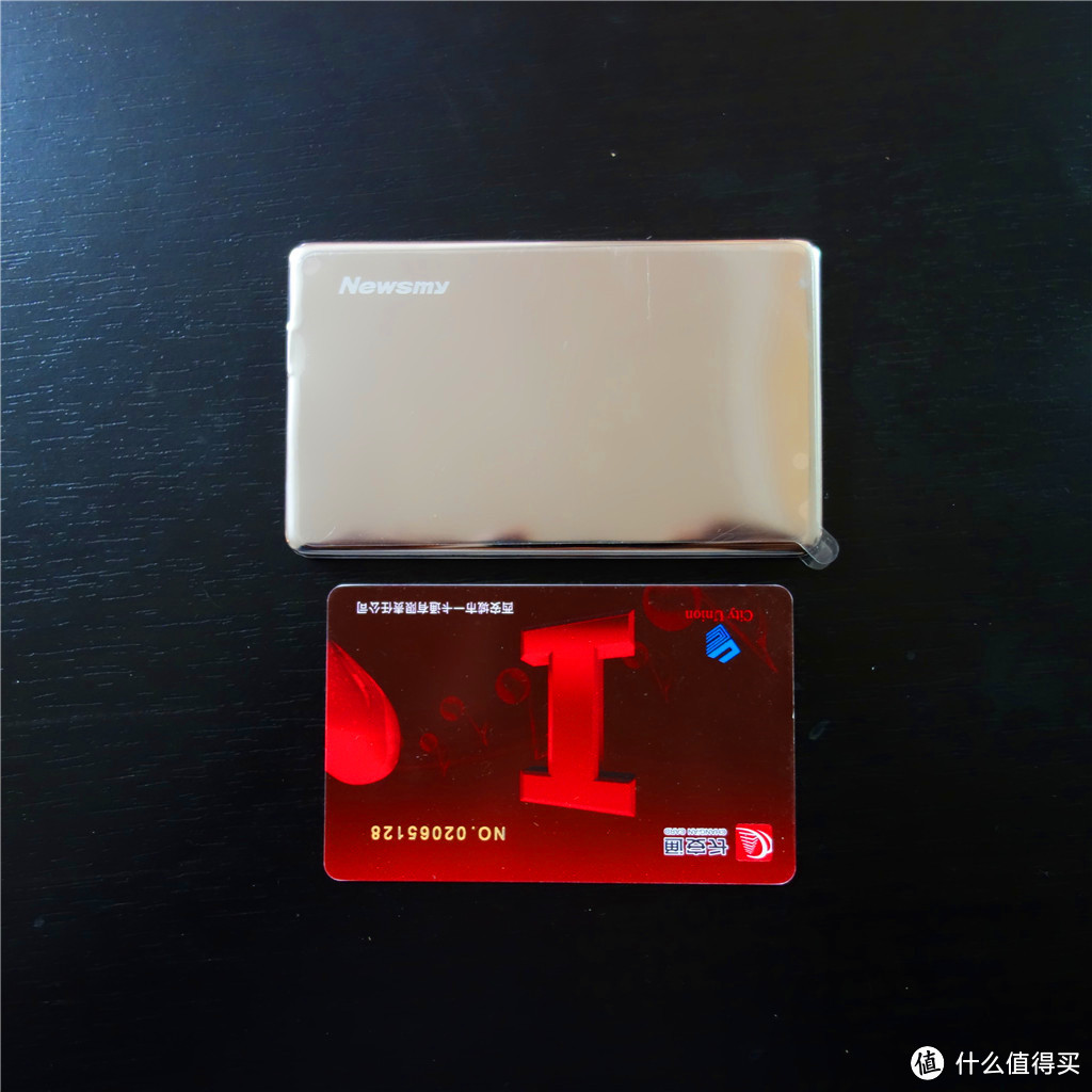 #本站首晒#Newsmy 纽曼 Mini Card 1.8英寸 60G 限量超薄版 移动硬盘 开箱试用