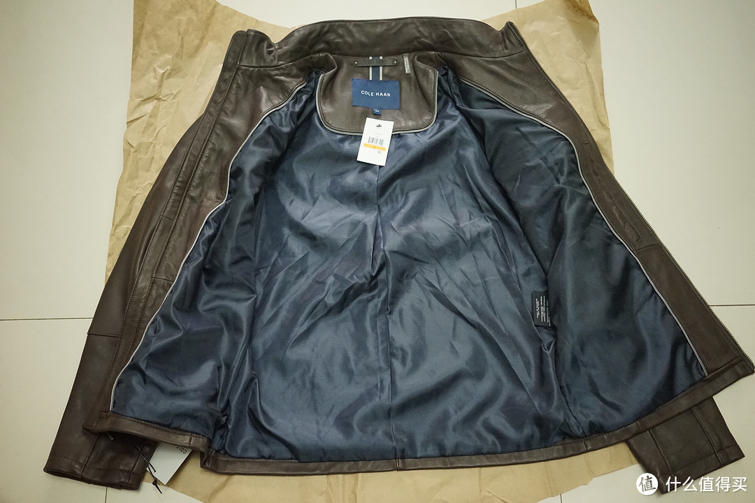 人生必须有一件皮衣，COLE HAAN Smooth Leather Moto Jacket 男款羊羔皮夹克 开箱以及真人秀