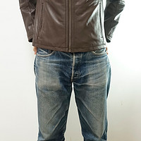 COLE HAAN Smooth Leather Moto Jacket 男款羊羔皮夹克使用总结(长度|拉链|优点|缺点)