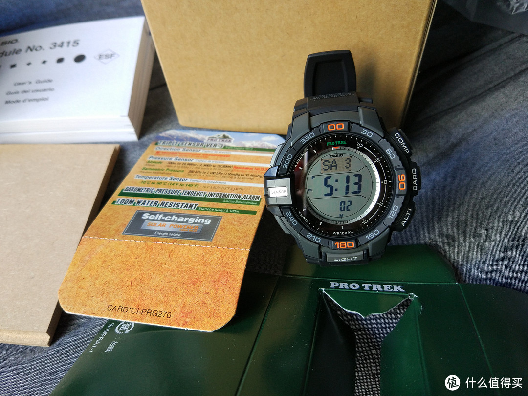 够用就好：CASIO 卡西欧 Men's PRG-270 Pro Trek 男款登山表