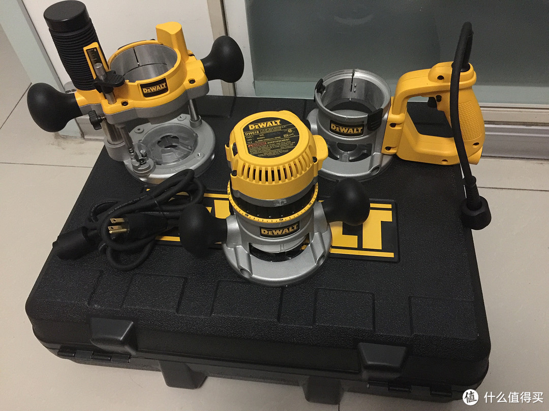 DEWALT 得伟 DW618B3 三底座套装 电木铣 试用评测