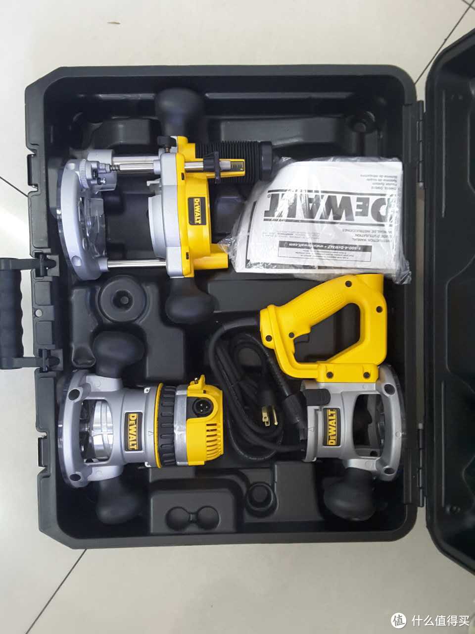 DEWALT 得伟 DW618B3 三底座套装 电木铣 试用评测