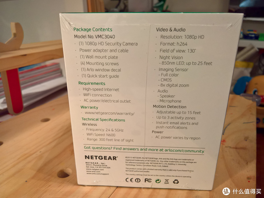 NETGEAR 美国网件 Arlo Q 爱洛Q 摄像头 开箱