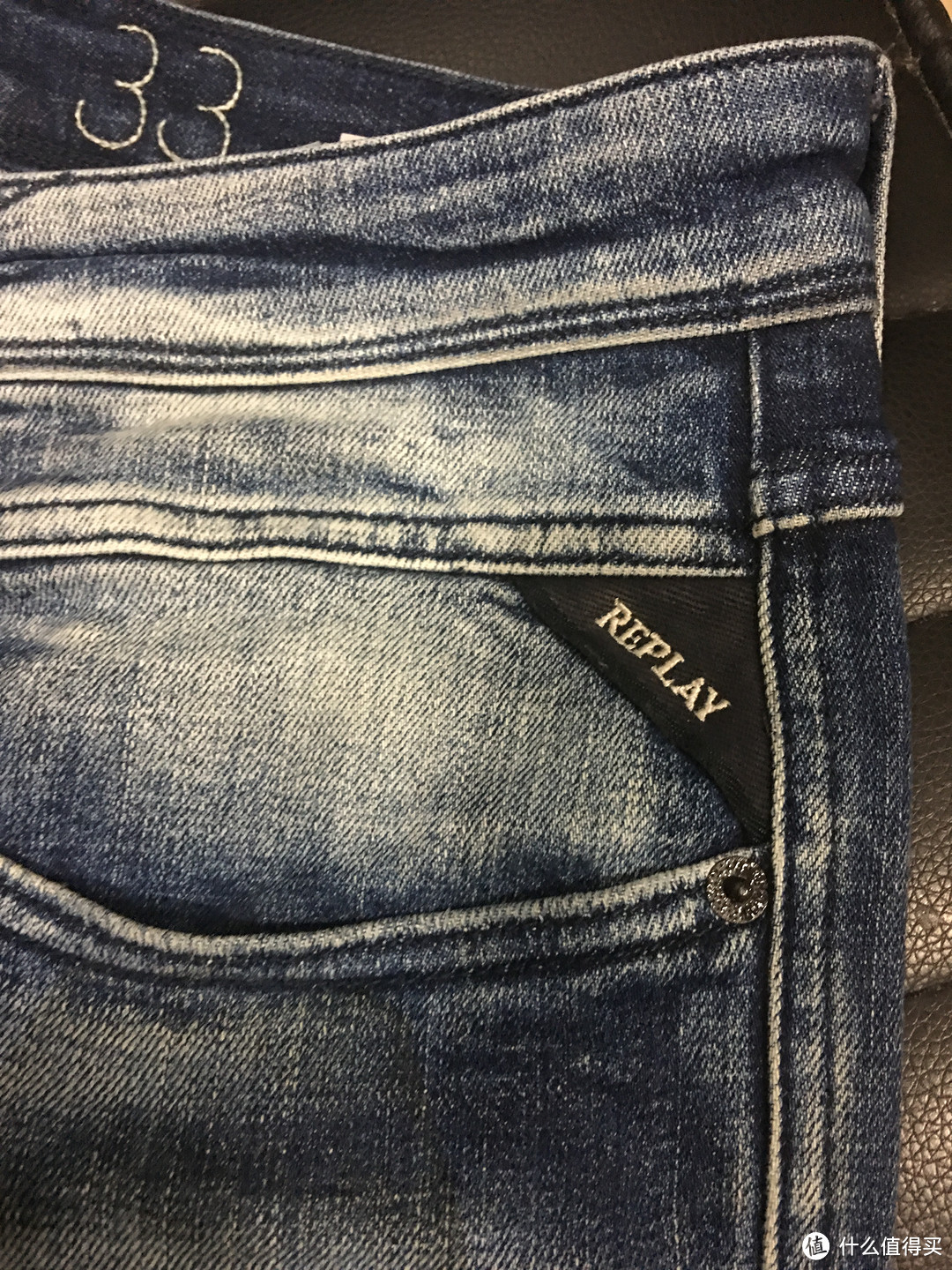 Replay Men's Anbass Slim Blue 男式牛仔裤