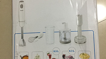 飞利浦 HR1608/03 手持式搅拌机外观展示(主机|搅拌头|刀片)