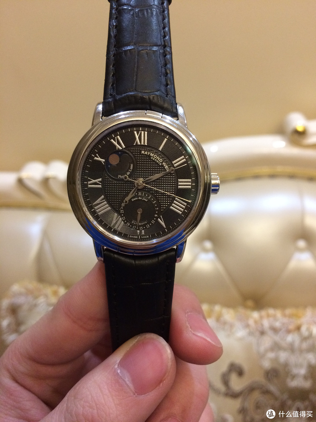 579$到手 RAYMOND WEIL 蕾蒙威 2839-STC-00209 机械月相男表