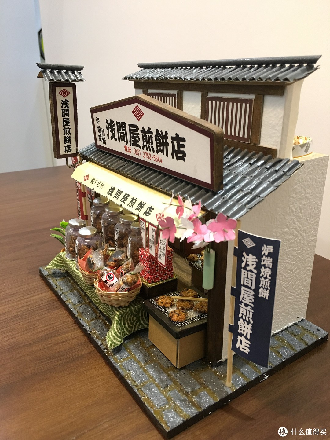 比利 日本古建筑手工模型 煎饼果子店 DIY