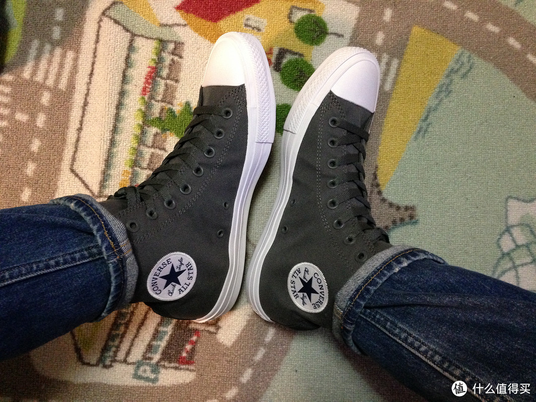 Lunar加持!CONVERSE 匡威 Chuck Taylor All Star II 高帮帆布鞋(附与一代对比)