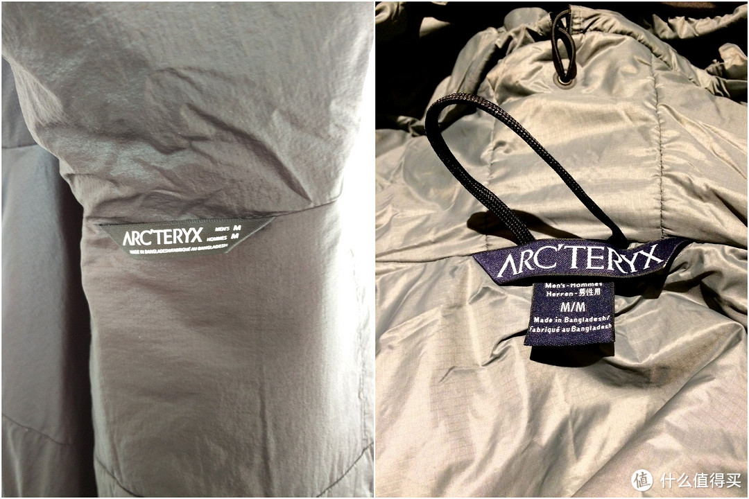 Arc'teryx 始祖鸟 ATOM LT - LEAF 入门棉服普通版和军警版对比