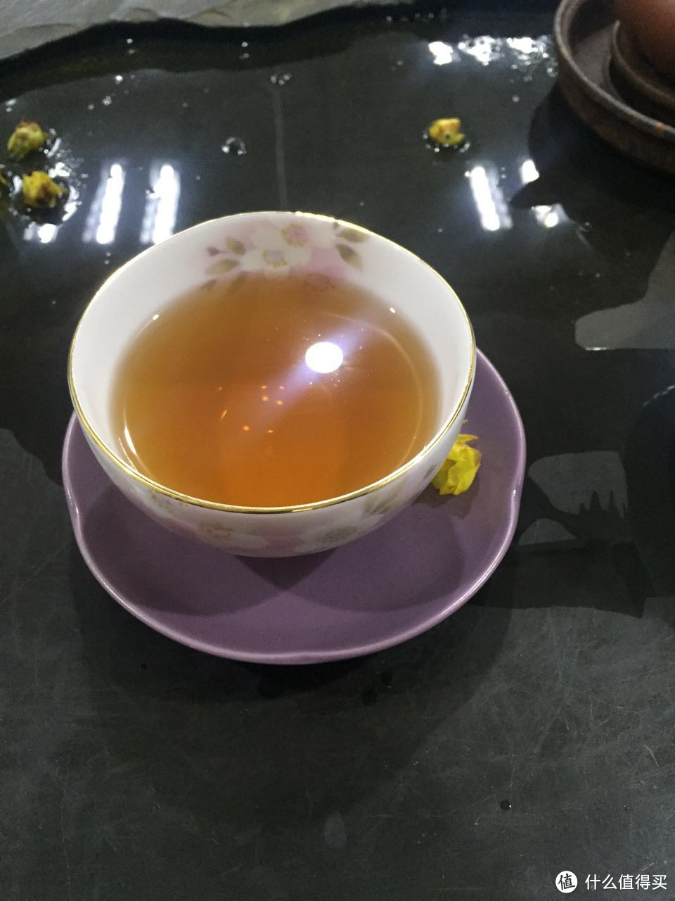 煮茶要配大杯：美浓烧 日和樱茶杯茶托5件套装 晒单