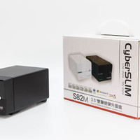 Cyberslim S82M-U3两盘位硬盘盒外观展示(电源|开关|指示灯|风扇口|接口)