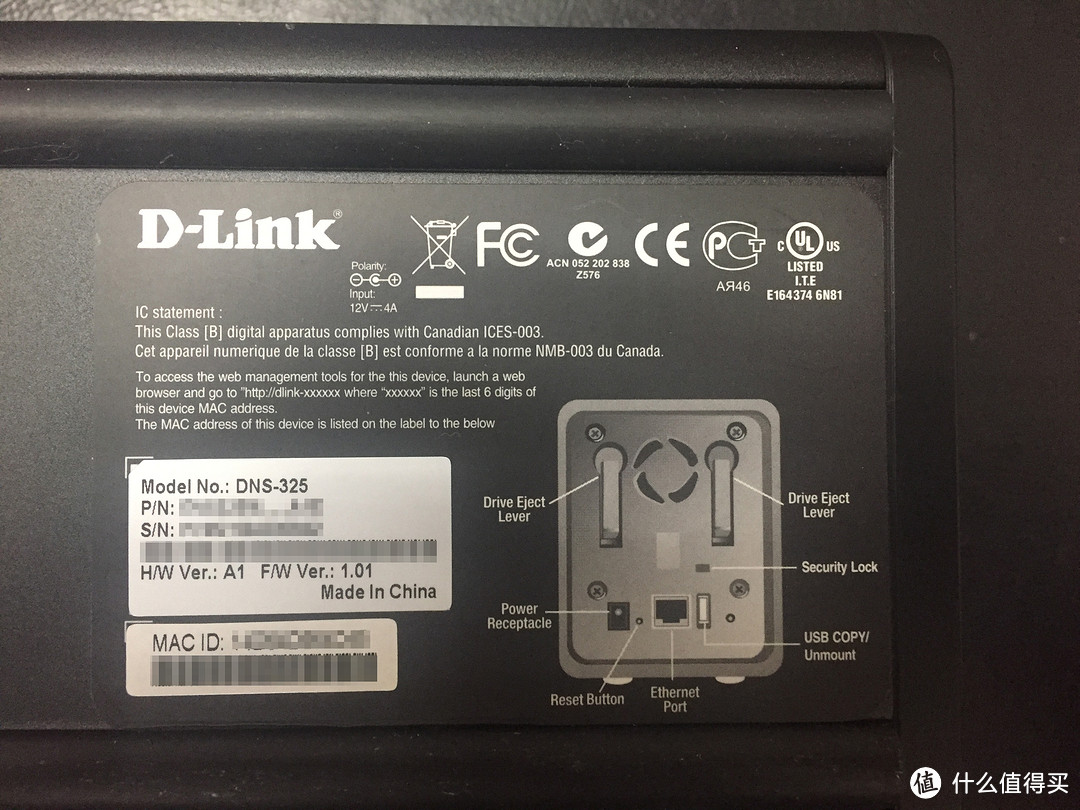 #本站首晒# 闲鱼偶遇稀罕货：D-Link DNS-325 双盘位云存储NAS开箱篇