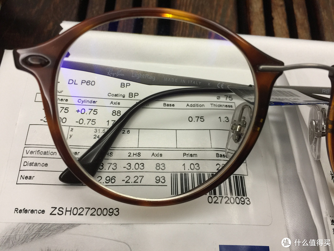 #原创新人# Zeiss 蔡司 数码型钻立方防蓝光膜镜片+Ray·Ban 雷朋 眼镜架RB7073 网购入手心得