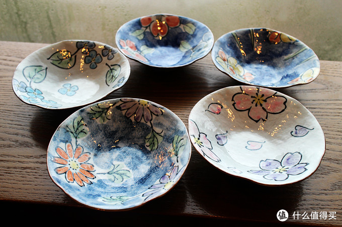 濑户烧手绘花草5件套碗 | 附手工芋圆做法，在家自制“鲜芋仙”