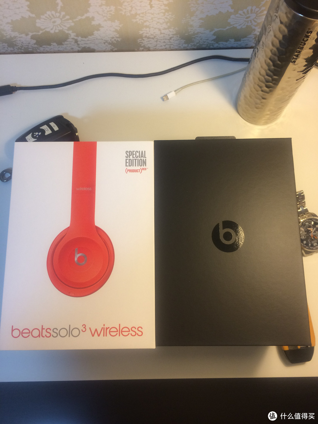 新春礼物----Apple活动的Beats 骚红 Solo3 Wireless 头戴式耳机 开箱流程