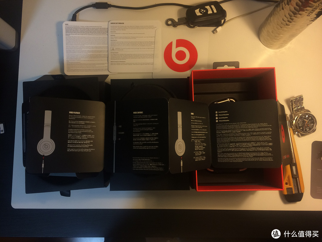 新春礼物----Apple活动的Beats 骚红 Solo3 Wireless 头戴式耳机 开箱流程