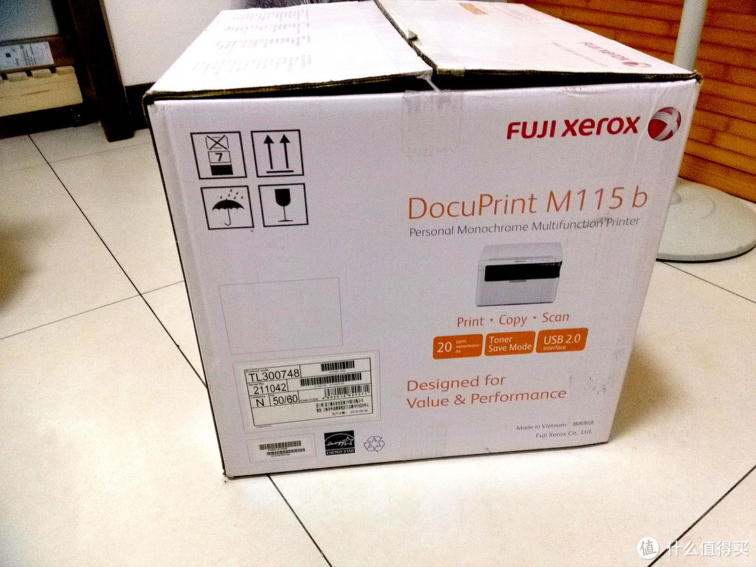 居家打印小能手：Fuji Xerox 富士施乐M115b 黑白激光多功能一体机