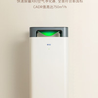 352 X80 空气净化器外观展示(轮子|后盖|滤网)