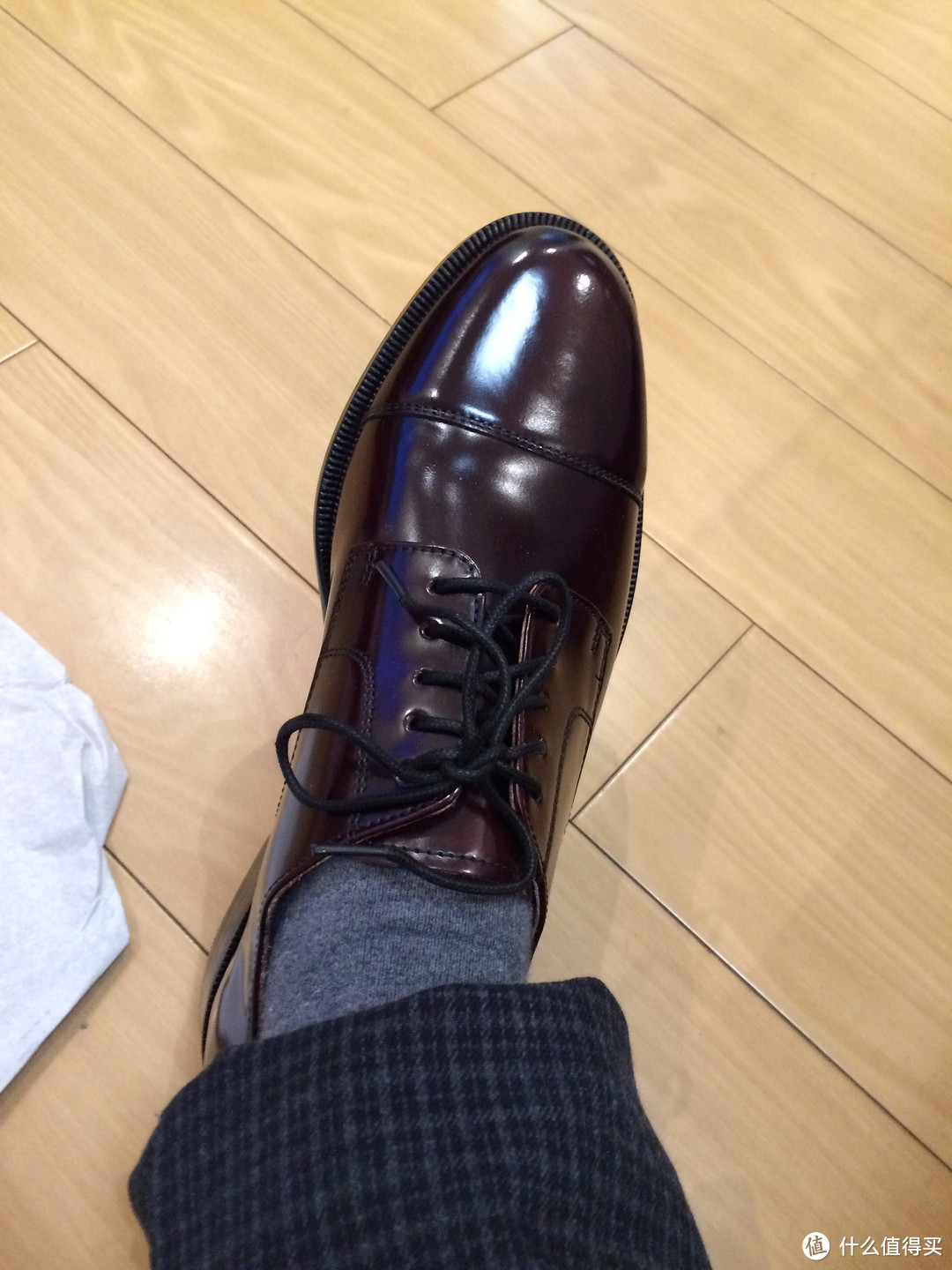 Cole Haan 酒红色帅气正装皮鞋 开箱贴