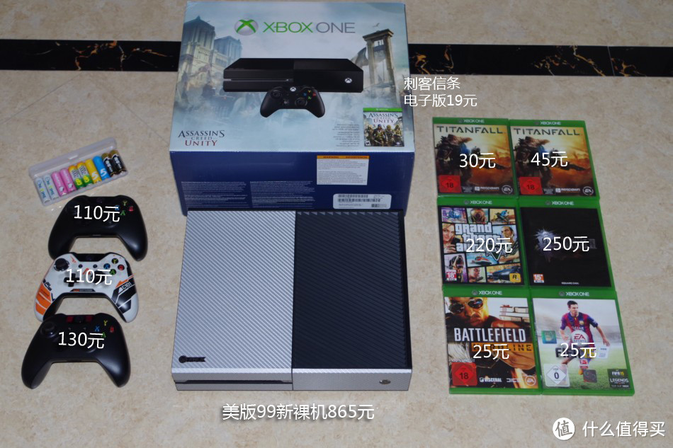 玩转闲鱼，19XX元撸出XBOX ONE三手柄九游戏全家福