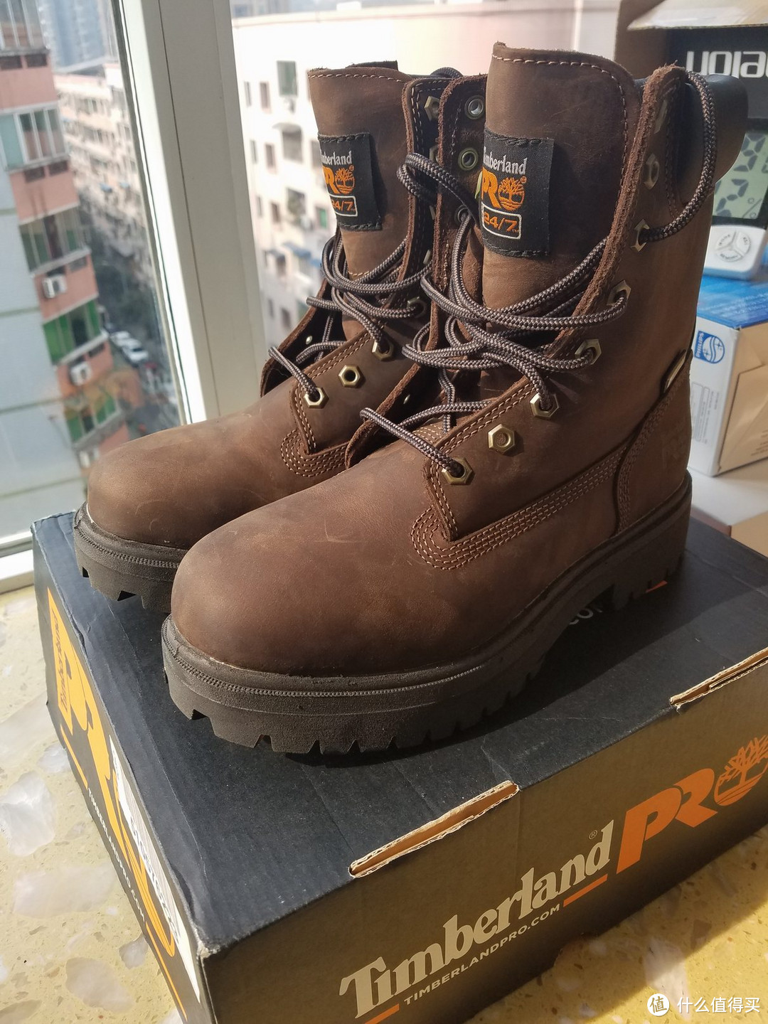 套装凑齐 ：Timberland 添柏岚 Pro 直连式 8英寸 防水工装靴