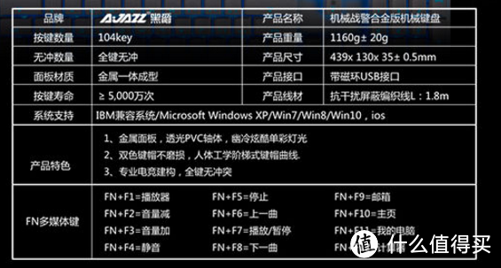 #轻众测# AJAZZ 黑爵 机械战警 合金机械键盘