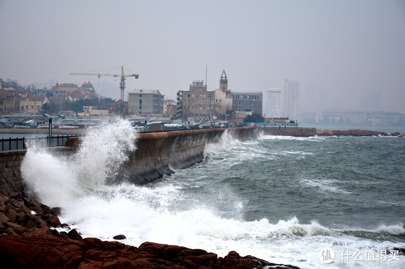 ↑连接小青岛的防浪堤