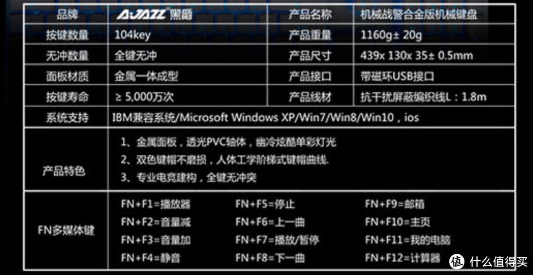 我的第一次众测--轻众测AJAZZ黑爵机械战警机械键盘