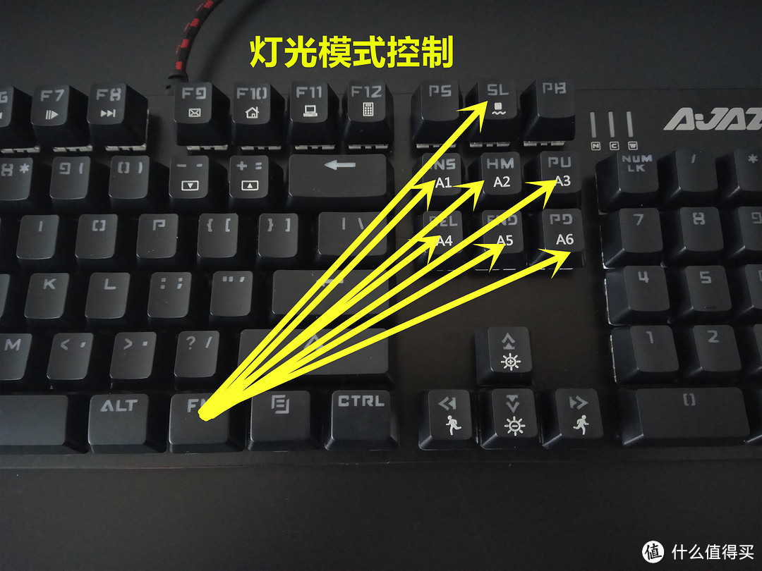 百元的机械键盘还可以玩灯——AJAZZ黑爵机械战警合金机械键盘（黑色青轴）
