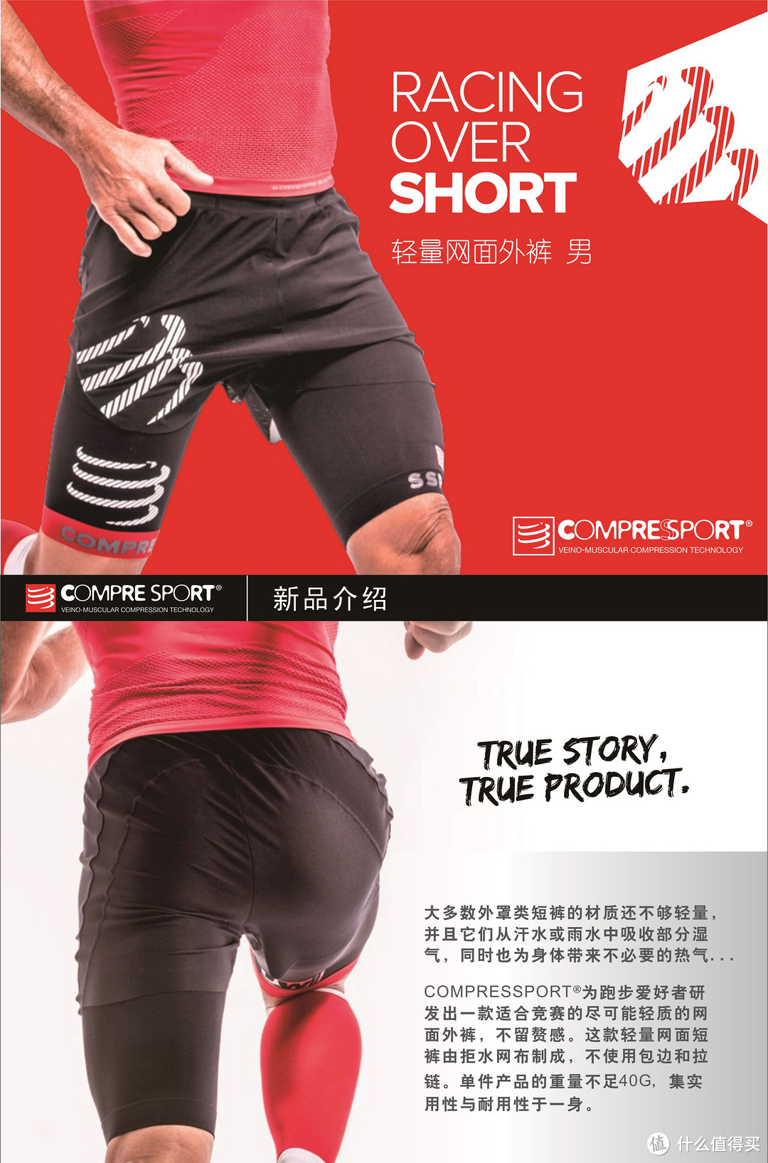 Compressport 男士 竞赛轻量无衬跑步短裤 CS-SHTRO 开箱