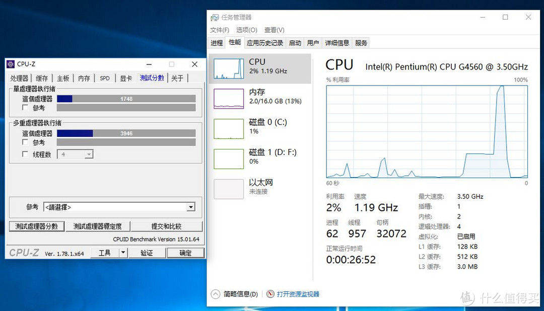 Intel 英特尔 G4560 CPU 开箱&对比G4400初步测试