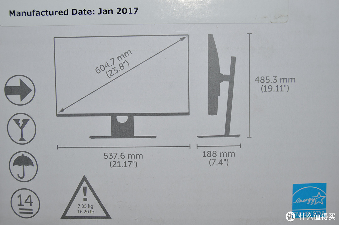 DELL 戴尔 U2417H 23.8英寸 IPS液晶显示器 开箱及使用评测