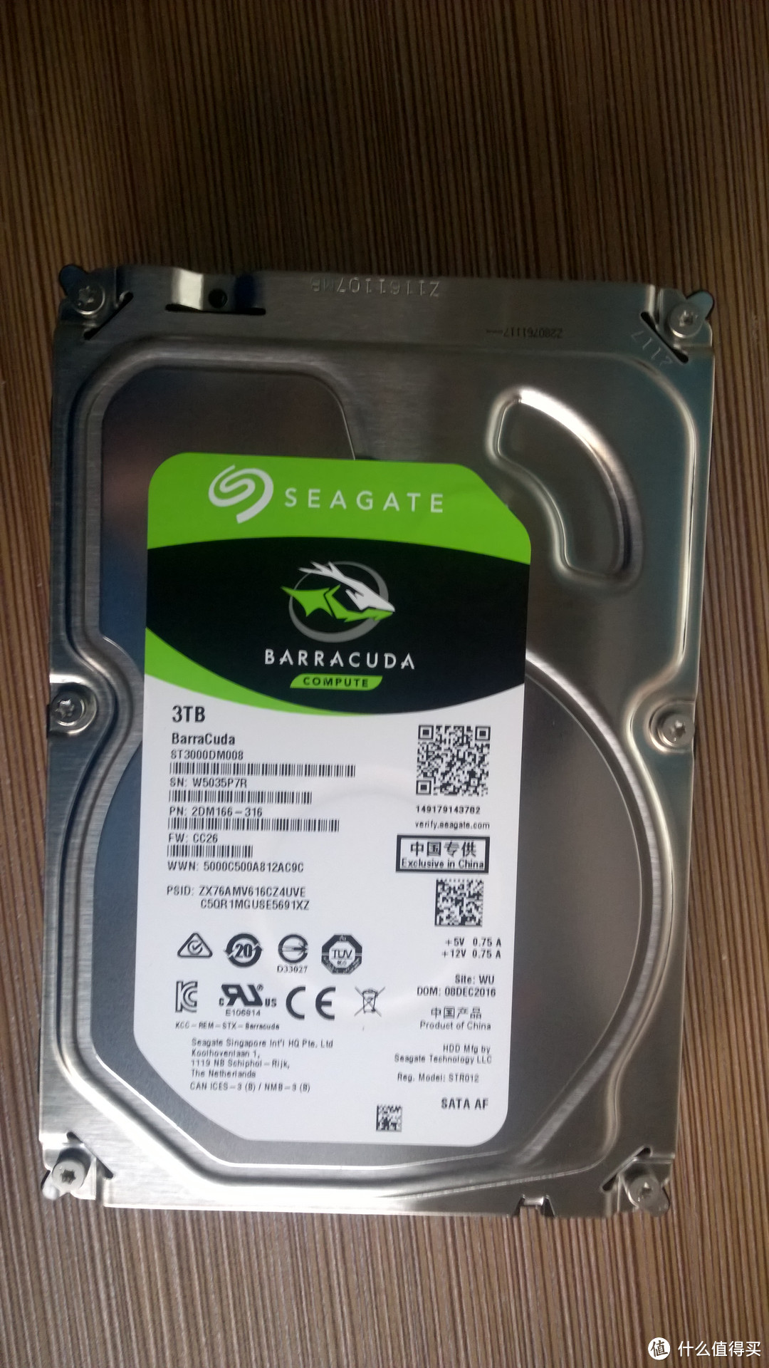 SEAGATE 希捷 酷鱼系列 3TB  台式机硬盘（ST3000DM008）小晒