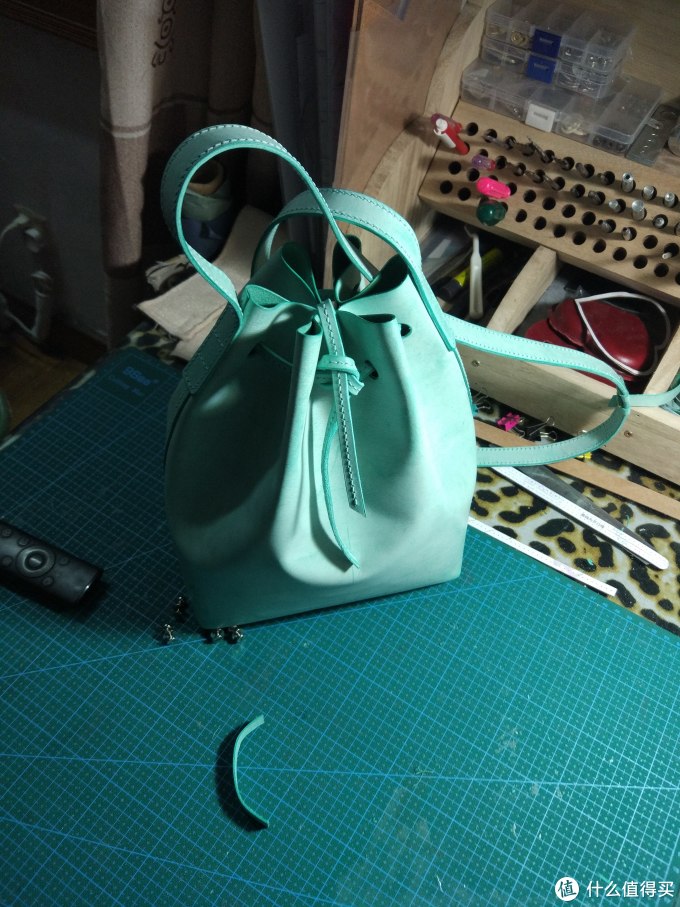 #情人礼# 此物最相思:DIY薄荷绿水桶包