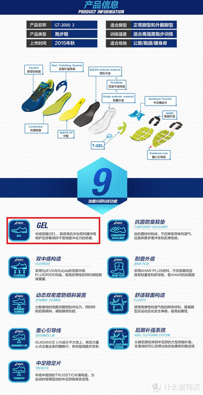 三百多的价格可以买A家次*级---ASICS 亚瑟士 GT-2000 3 跑鞋