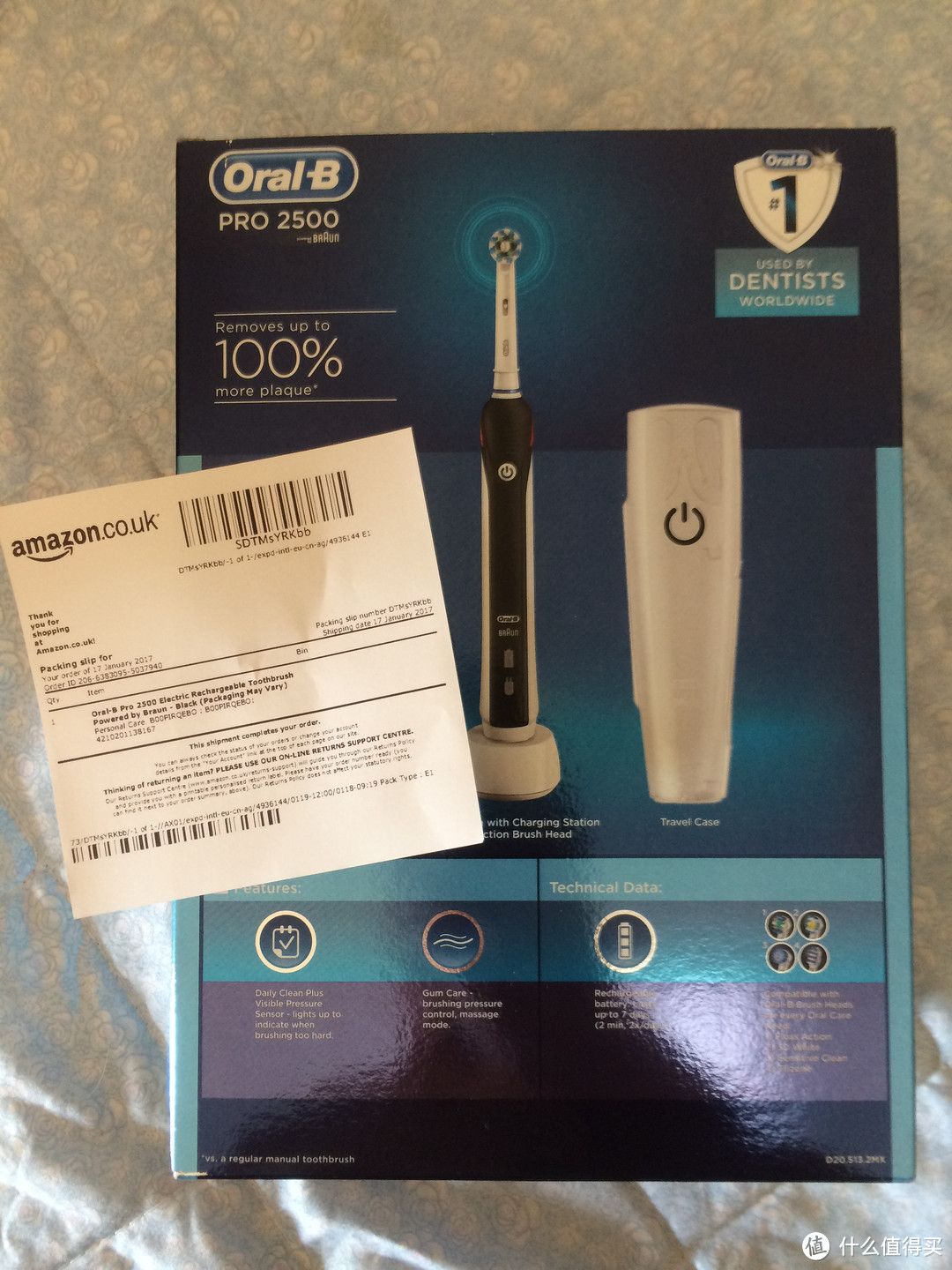 拖延症重患者的  Oral-B 欧乐-B Pro 2500 电动牙刷开箱小晒