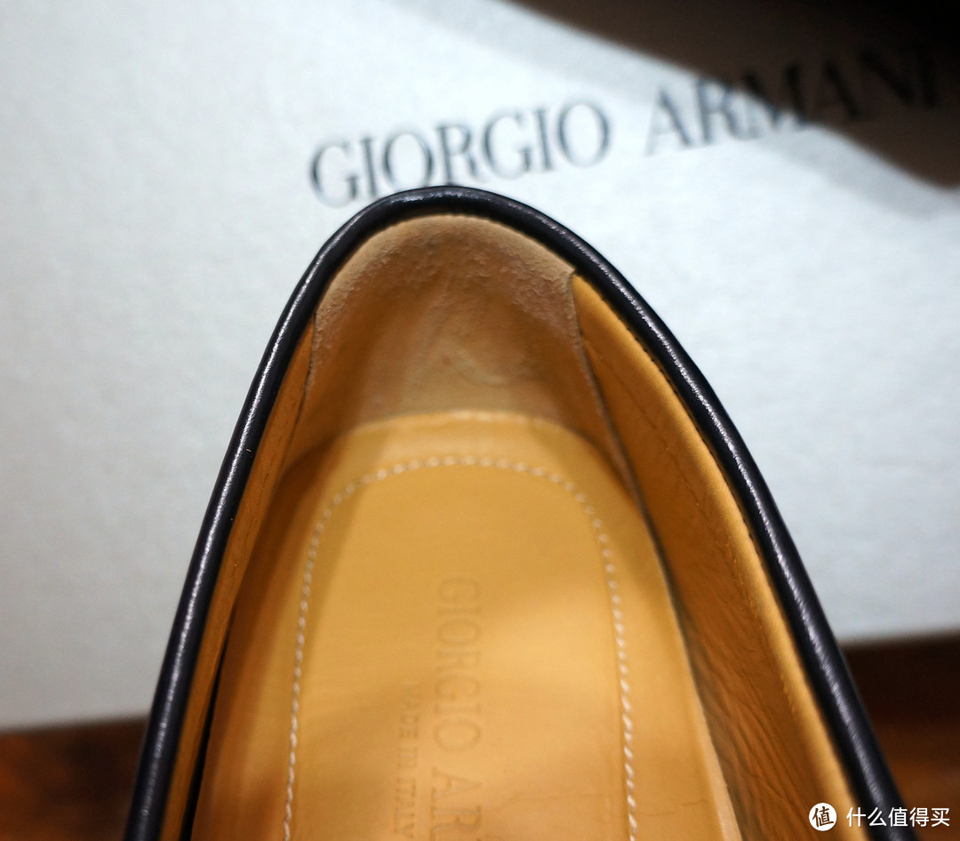 #本站首晒#优雅中的温柔 - GIORGIO ARMANI 乔治·阿玛尼小牛皮拼接豆豆鞋开箱晒单