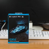 罗技 G302电竞游戏鼠标外观展示(包装|配件|滚轮|按键|呼吸灯)